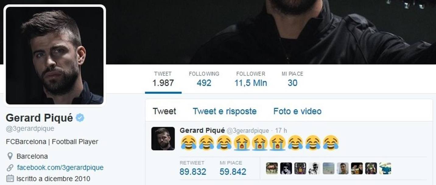 Gerard Piqu difensore del Barcellona dopo la clamorosa gaffe del Real Madrid ha twittato un messaggio piuttosto eloquente...